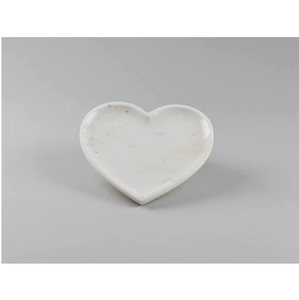 Plateau décoratif élégant en forme de cœur, très vendu, fabriqué en marbre blanc, artisanat écologique, plateau de service pour la maison - Product Image 1