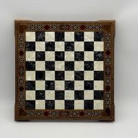 Jeu d'échecs en laiton de style antique vintage, coffret de rangement en bois de haute qualité, échiquier pliable, jeu de société professionnel