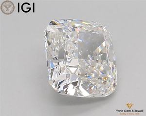 เพชร CVD ที่เพาะเลี้ยงในห้องปฏิบัติการ ได้รับการรับรองจาก IGI สี E ความสะอาด VS1 รูปทรงสี่เหลี่ยมคุชชั่น น้ำหนัก 5.51 กะรัต เหมาะสำหรับเครื่องประดับงานแต่งงานของดีไซเนอร์ - Product Image 4