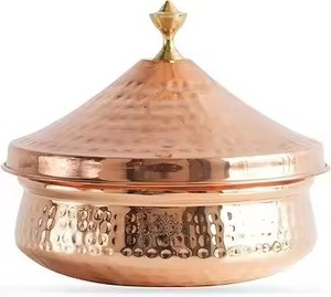 1 pièce Ensemble de casseroles de luxe en acier inoxydable martelé, avec bouton en forme de fleur de lotus, épaisseur renforcée, design européen, revêtement PTFE, compatible four et lave-vaisselle - Product Image 4