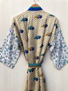 ชุดคลุมกิโมโนผ้าไหมยาวสวยงามสไตล์รีสอร์ท คอลเลคชั่นสำหรับผู้หญิง ชุดคลุมชายหาดสำหรับวันหยุดฤดูร้อน ชุดคลุมกิโมโนเซ็กซี่ - Product Image 6