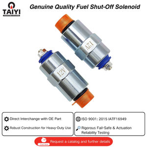 F7779916 K957417 28480007 Solénoïde d'arrêt de carburant pour tracteur, chariot télescopique, chariot élévateur, bulldozer, John Deere, sans <span class=keywords><strong>OMQ</strong></span> - Product Image 1