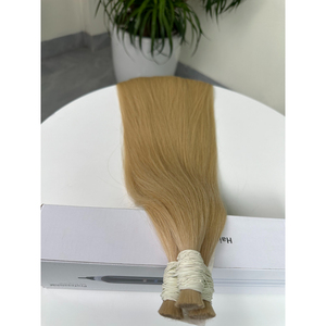 <b>Honey</b> Blonde Bulk Hair Extensions Bone Straight Double Drawn Vietnamese Virgin Human Hair Wholesale Bundle - Product Image 6