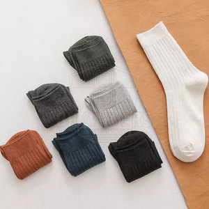 Classic Casual Cotton <b>Socks</b> For Men Soft Ribbed Crew Length Breathable Stretch Comfortable Daily Office Walking - Product Image 5