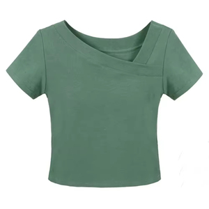 New Style Fashionable Women's <b>Crop</b> <b>Top</b> Short Sets Solid Pattern Skinny Sweat Shorts Casual Style Knee Length 100%Cotton <b>Crop</b> <b>top</b> - Product Image 1