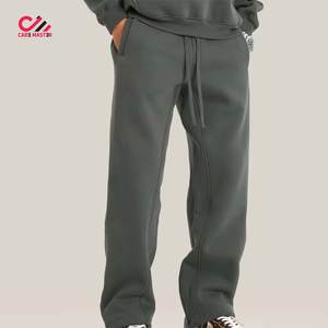 Fashionable Men's Straight Baggy <b>Trouser</b> 100% Cotton Lightweight Mid Waist Comfortable Casual Breathable Quick Dry Eco-Friendly - Product Image 4