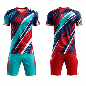 Conjunto de Camiseta y Pantalones Cortos de Fútbol Personalizados, Uniforme Profesional para Equipos de Fútbol, Ropa Deportiva Personalizada para Clubes, Jugadores, Entrenamientos y Partidos - Product Image 4