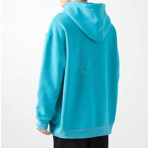 Modern Street Style Oversized Cotton Blended Hoodie For Men Athletic Casual Pullover With Comfortable Loose <b>Fit</b> Design - Product Image 5