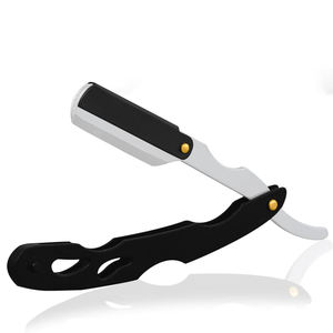 Stainless Steel Straight Edge <b>Razor</b> Folding Shavette Manual Barber <b>Razor</b> for Face Beard Lineup Salon Use - Product Image 6