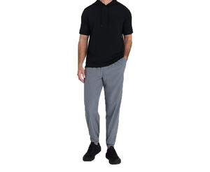 Wholesale Men's Navy Blue High Waist Sweatpants Side Pockets Elastic Waist Casual Joggers Winter <b>Windproof</b> Lightweight Knitted - Product Image 1