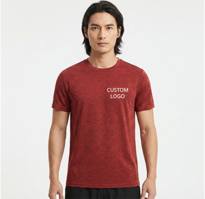 เสื้อยืดออกกำลังกายผู้ชายแบบสวมใส่สบาย แห้งเร็ว ระบายอากาศได้ดี ทรงหลวม พร้อมแถบสะท้อนแสง  รับผลิตตามแบบ OEM - Product Image 1