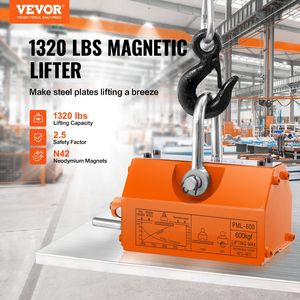 Sollevatore magnetico al neodimio in acciaio resistente 1320 Lbs/600kg 2.5 fattore di sicurezza a rilascio permanente magneti di sollevamento per gru - Product Image 2