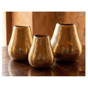 Nuevo Jarrón Decorativo de Metal Martillado, Macetas de Aluminio para Flores, Utilizadas como Centro de Mesa para Sala de Estar y Comedor - Product Image 4