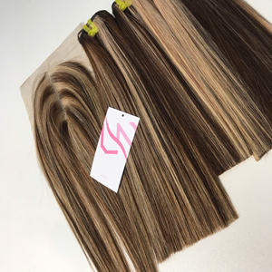 SMA 100% cabello humano vietnamita piano Rubio Mezcla color SDD hueso recto precio al por mayor extensión de cabello - Product Image 5