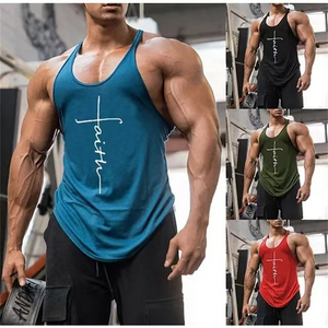 Débardeur de musculation en coton pour hommes, coupe profonde, bretelles fines de 1 cm, camisole de sport pour hommes - Product Image 6