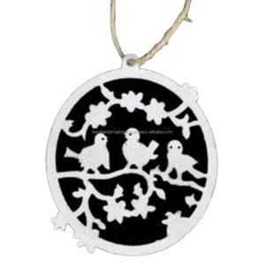 Article décoratif suspendu en fer avec revêtement en poudre blanche fini pour la décoration de la maison et autres décorations de Noël - Product Image 4