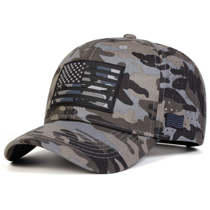 Men's Tactical American Flag Baseball <b>Cap</b> Laser Perforated Camo Operator <b>Hat</b> Outdoor Breathable Adjustable Visor - Product Image 4