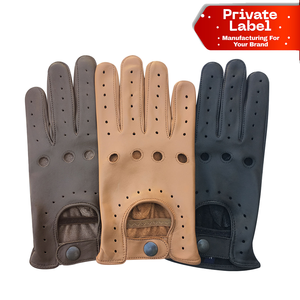 Guantes de Motocicleta de Piel de Cabra, Suaves y Flexibles, Cómodos para Motociclistas, Protección de Nudillos con Carcasa Rígida, Unisex, para Todas las Estaciones - Product Image 1