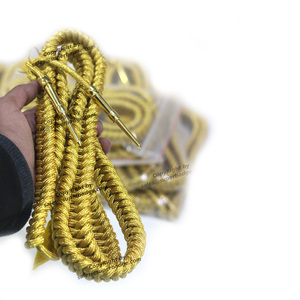 Custom Aiguillette with Gold Wire Cord Brass Gold Plated Tips Custom Size & <b>Packing</b> for Ceremonial Uniforms Clothing Accessories - Product Image 4