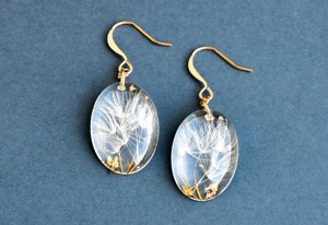 Resin <b>Earring</b> Natural Resin <b>Earring</b> - Product Image 3