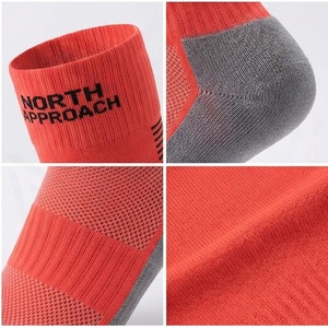 North Approach <b>Knee</b> <b>High</b> Running <b>Socks</b> Red Breathable Spandex Polyester Adult Summer Sport <b>Socks</b> - Product Image 4