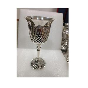 แก้วไวน์โลหะสแตนเลสเกรดพรีเมียม ผิวขัดแบบวินเทจ - Product Image 1