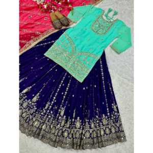 Conjunto Lehenga de fiesta para mujer de diseñador con nuevo estilo elegante - Product Image 2