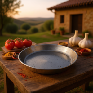 Poêle à paella valencienne argentée de 55 cm, collection - Product Image 3