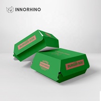 Caja para Hamburguesas Resistente a la Grasa, Envase Tipo Concha para Comida para Llevar