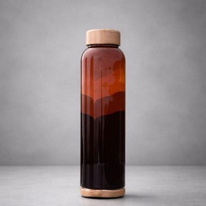 Botella de Agua Ecológica de Cobre Puro con Superficie Decorativa Impresa, Botella para Beber Sostenible y Saludable para Hombres y Mujeres - Product Image 1