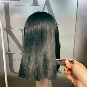 Cabello Virgen Vietnamita LINU de Súper Calidad, Liso Natural, Color Verde, Sedoso, Tejido Doble a Máquina, 100g - Product Image 1