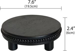Wood Tray Risers for Display, 7.6” Wooden Decorative Tray for Kitchen Home Decor, Display Pedestal Stand for Countertop, Black - Product Image 4