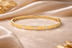 925 Sterling Silver 18k Gold Plated Cuff <b>Bracelet</b> with Cubic Zirconia Unisex Handmade Jewelry - Product Image 6