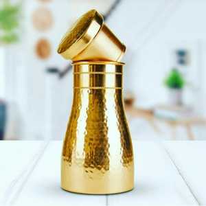 Botella de agua con forma curva de cobre puro pulido brillante, botellas de agua de cobre con impresión personalizada, el mejor proveedor - Product Image 4