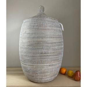 Cestas de lavandería de plástico y hierba marina tejidas a mano, cestas de almacenamiento hechas a mano, venta al por mayor, ecológicas, hechas en Vietnam - Product Image 1