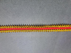 Ribete de Encaje Rojo Dorado de Alta Calidad para Prendas, Zapatos y Bolsos - Decoración de Moda Nupcial Ecológica (Poliéster/Algodón) - Product Image 2
