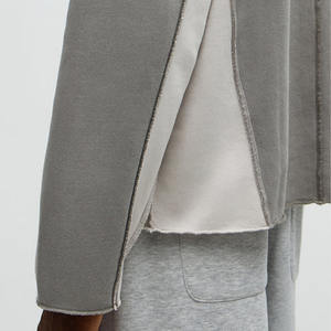 Ensemble de survêtement pour homme de haute qualité en molleton français, haut à col rond avec panneau contrasté et pantalon de survêtement droit, étiquette privée OEM, approvisionnement aux États-Unis - Product Image 2