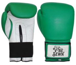 Gants d'entraînement de boxe en cuir bleu cousus Vibe, fermeture Velcro, sangle de poignet réglable, unisexe, à partir de 14 ans - Product Image 4