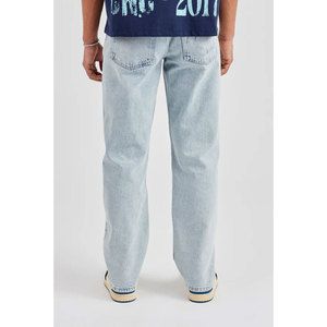 Jeans en denim épais délavé à l'acide pour hommes, style vintage streetwear, coupe ample - Product Image 4