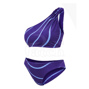 Conjunto de Bikini Moderno de Dos Piezas para Mujer, Traje de Baño con Braguita de Pierna Alta y Top Elegante, Ideal para la Playa, Vacaciones, Piscina, Resort de Verano - Product Image 2