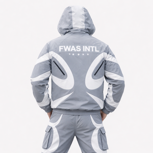 Custom Hooded Polyester Windbreaker Tracksuit <b>Men</b> Streetwear Y2K Cargo Pants Set Lightweight Zip Up USA Supplier <b>men's</b> jackets - Product Image 4