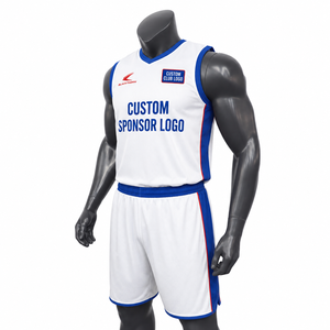 Basketball Jersey Men's Sleeveless V-Neck Sublimation Polyester Mesh <b>Athletic</b> Fit Team Apparel Reversible - Product Image 3