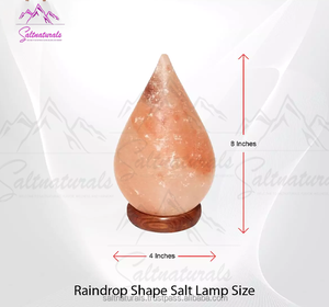 2025 lampe de sel en cristal de l'Himalaya la mieux notée en forme de goutte de pluie sculptée à la main pour le bureau et la maison Feng Shui décor direct du Pakistan - Product Image 6