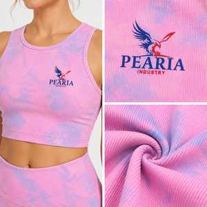 Pink Purple Tie Dye Eco-Friendly <b>Women</b> <b>Leggings</b> High Waist Sleeveless <b>Crop</b> Top 2 Piece Activewear Set Casual Party Outfit - Product Image 6