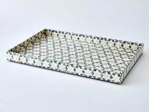 Nouveau plateau en bois avec incrustation de nacre et d'os, style arabe, pour servir café et en-cas, élégant, pour la maison, l'hôtel, le bureau, artisanal, Diwali - Product Image 4
