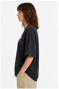 Custom Oversized Design Women's T-Shirt Dress Polyester/Cotton Solid Regular Fit <b>Butterfly</b> <b>Sleeve</b> Streetwear Embroidery Logo - Product Image 3