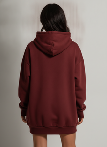 Sweat-shirt surdimensionné pour femme Styliro, à manches longues, en coton tricoté, avec imprimé lettres sur le devant, tendance automne - Product Image 3