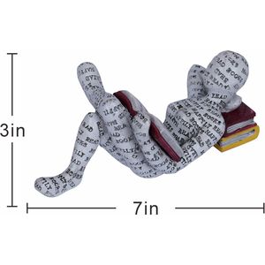 Escultura Moderna de Arte Abstracto Nórdico, Figura de Resina del Pensador Dorado para Decoración del Hogar, para Sala de Estar y Escritorio, Estatua de Mujer Leyendo - Product Image 2