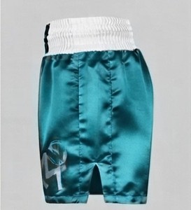 Shorts de boxe K4 unisexe bleu sarcelle polyester/coton respirant coupe ample pour adulte, vêtement d'arts martiaux mixtes avec logo imprimé sur le devant 140g - Product Image 6