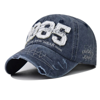 Gorra de Béisbol Vintage 1985, Impermeable, con Bordado Terry Dobby, Estilo Desgastado, con Correa Ajustable, Unisex, para las Cuatro Estaciones